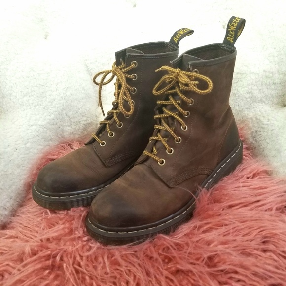 Dr. Martens Shoes - Dr. Martens Brown Leather combat boots